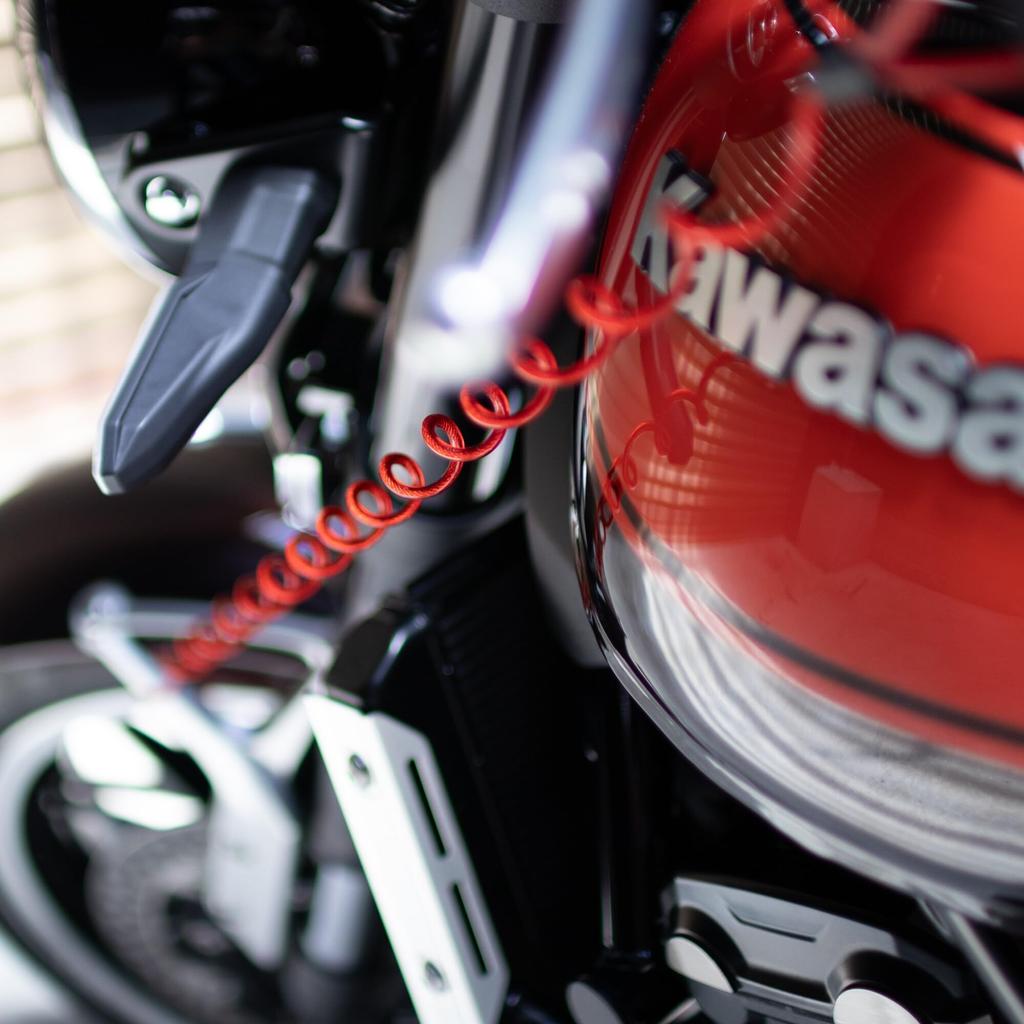 YK-055BL Remind Cable, Wire Cable, Spiral Cable, Spring Cord, Disc Lock, Helmet Lock, Motorcycle, Bicycle, Yamashiro, Made by Yamashiro, Blue