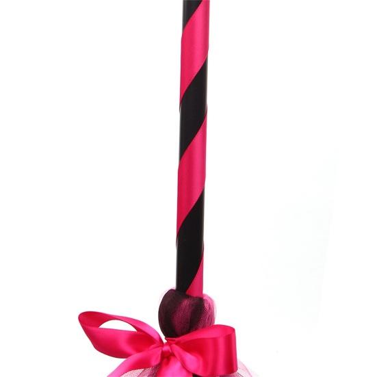 Сетка Бант Декор Косплей Декоративный Хэллоуин Ведьма Метла Костюм Вечеринка Хэллоуин Пластиковая Метла Реквизит Вечеринка Принадлежности