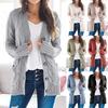 Women's V-Neck Single-Breasted Knit Cardigan Sweater - Autumn/Winter Collection