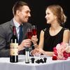 Vacuum Wine Saver Pump with 4 Stoppers Bottle Sealer Preserver Stainless Steel Wine Stopper Kit for Freshness