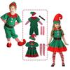 Adult Kids Christmas Cosplay Green Elf Santa Claus Costume Family Christmas