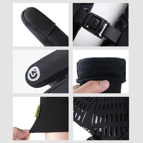 1 пара термоперчаток для велоспорта, водонепроницаемые, ветрозащитные, зимние, с сенсорным экраном, нескользящие, с силиконовой накладкой, с флисовой подкладкой, теплые перчатки для катания на лыжах, бега, походов