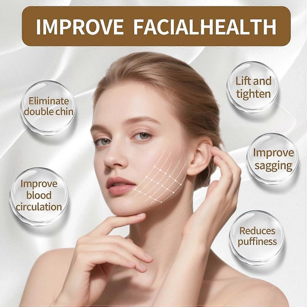 Lymphatic contour face brush, dry lymphatic contour face brush, soft bristle brush set, face, chin and neck lymphatic drainage massager, relaxing mass