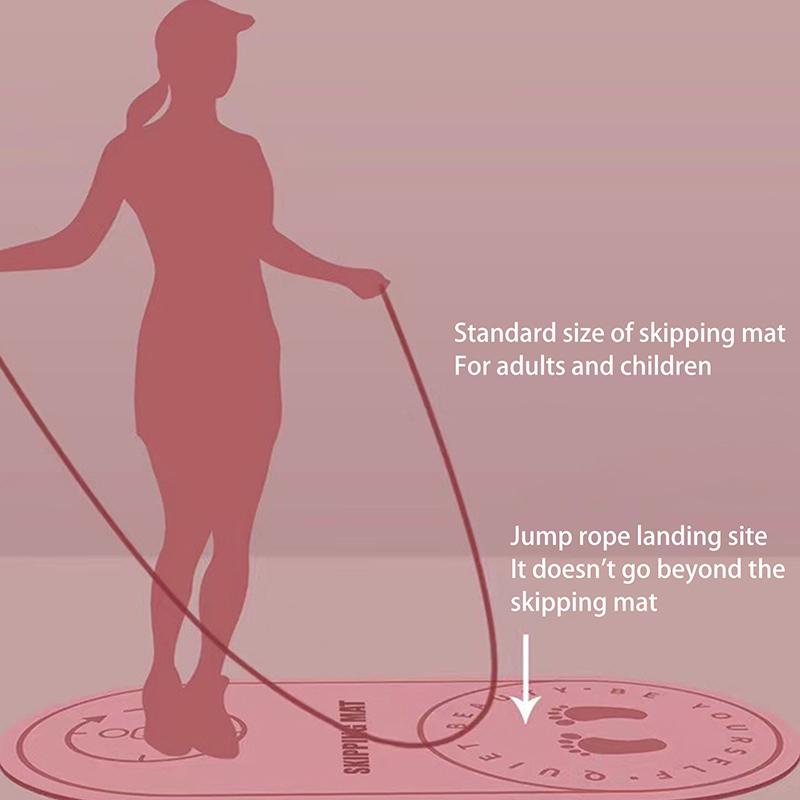 Skipping Rope Mat Anti-Noise Jump Rope Mat Exercise Nonslip Shock Absorption Yoga Mat Tpe Skipping Mat Fitness Yoga Pad