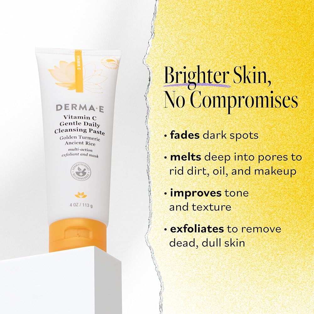 Derma-E Нежная ежедневная очищающая паста с витамином С 113 г