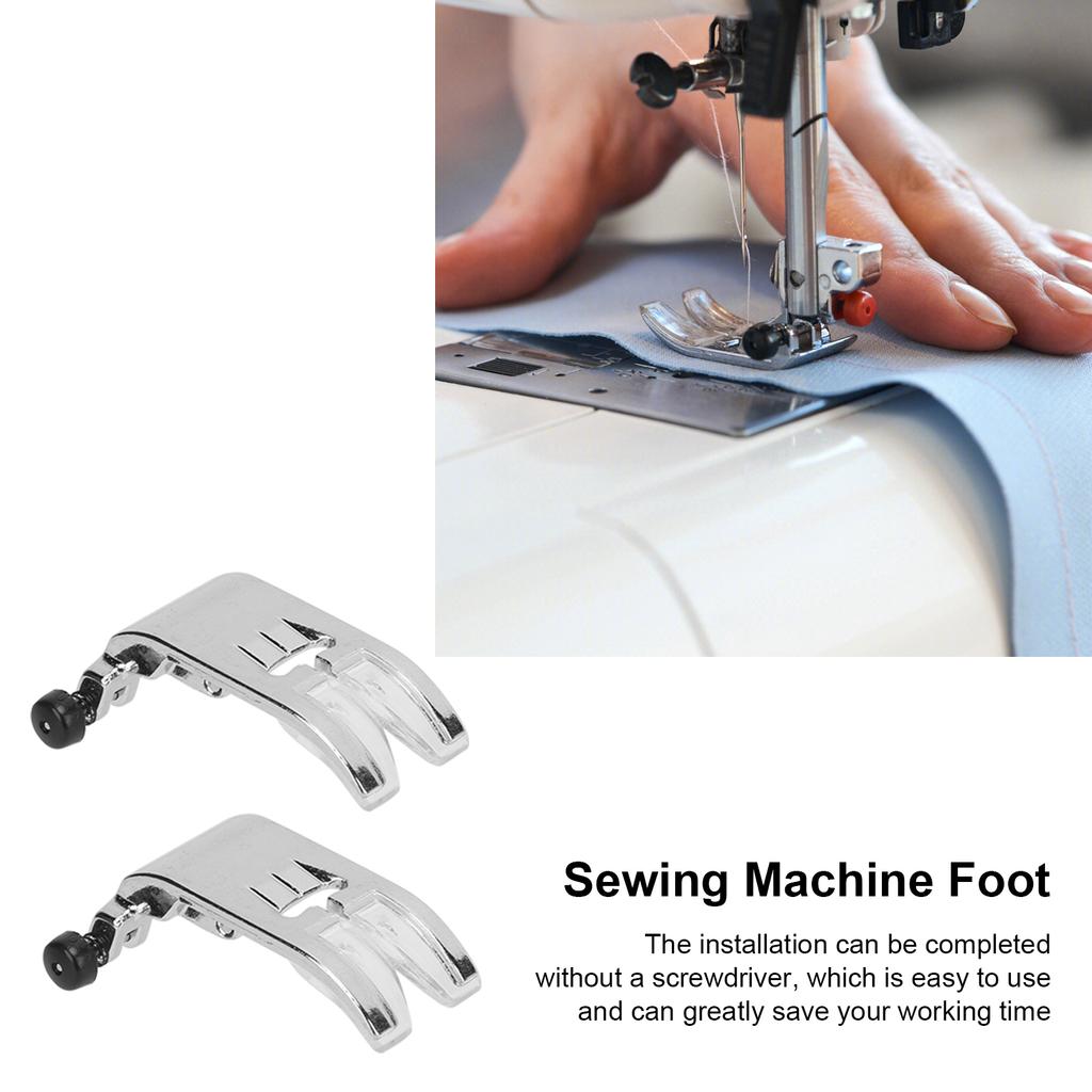 2Pcs Presser Foot, Plastic Stainless Steel Auxiliary Foot Replacement Parts Sewing NaMachine Accessories Suitable for Most Household Sewing NaMachin