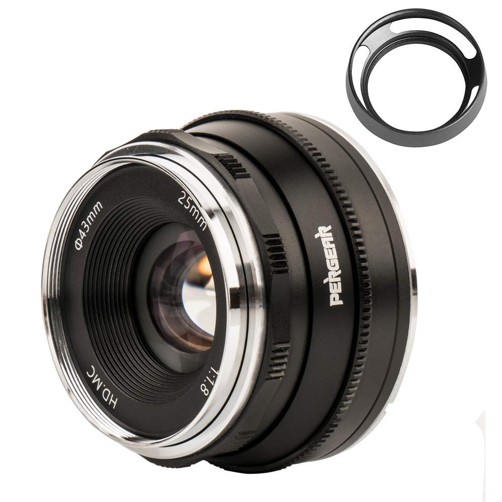 Pergear 25mm Interchangeable Lens for Sony Camera Interchangeable Lens Bright Bokeh Perfect for Portrait and Landscape 6 A3000 A5000 A6000 A3500 A5100