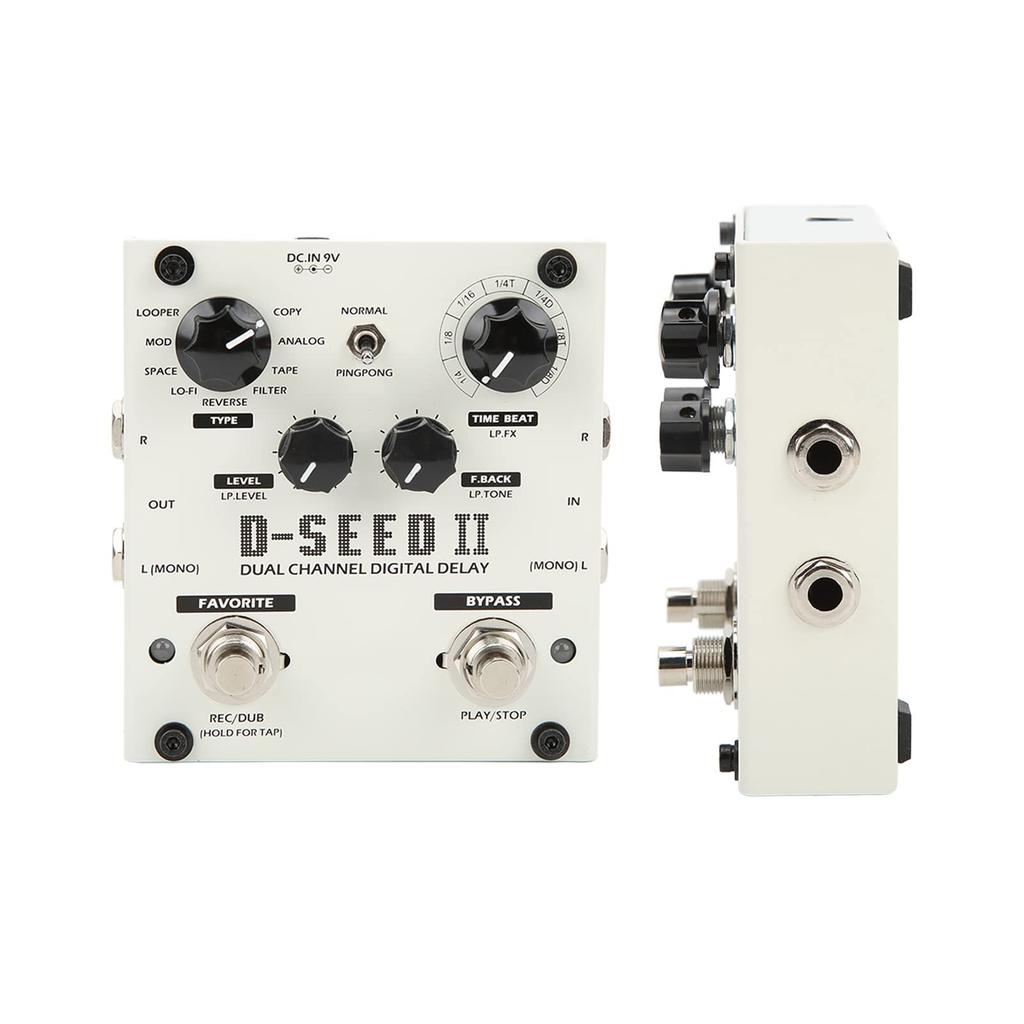 Hilitand Digital Delay Stereo 8 Modes for Electric Guitar Multi-Pedal Effect, 2-Channel Looper,