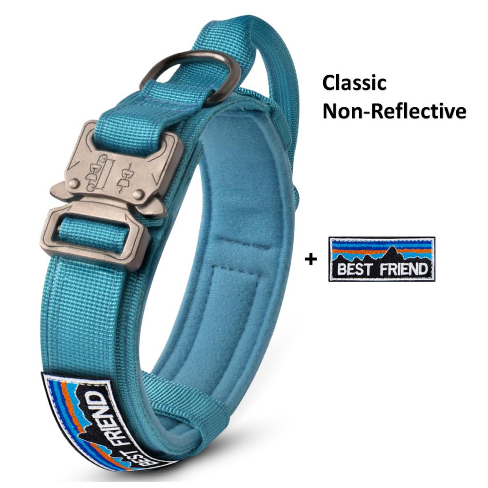 Прочный ошейник для собак, регулируемый, толстый, тактический, военный, тренировочный ошейник и поводок для собак с ручкой для средних /больших/ k9 /крупных собак