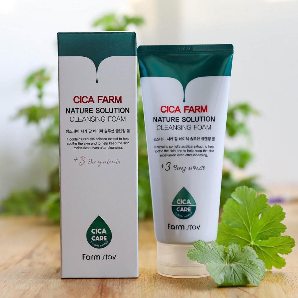Farmstay CICA FARM NATURE SOLUTION ОЧИЩАЮЩАЯ ПЕНКА, Kbeauty, корейская косметика, образец