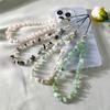 Stone Bead Mobile Phone Chains Crystal Phone Wrist Lanyard Cellphone Strap Bag Pendant