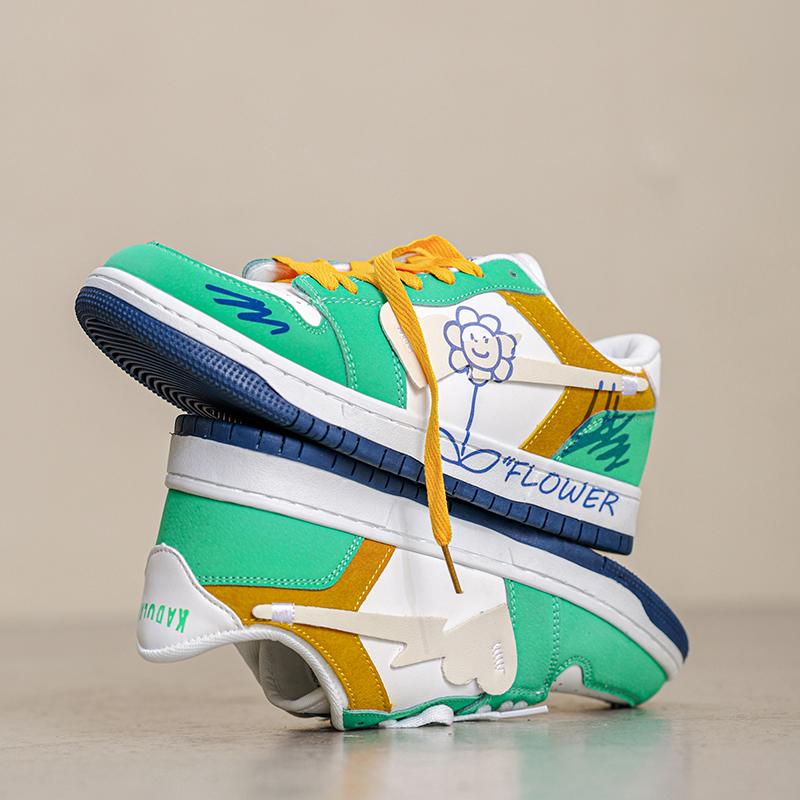 2024 Небольшая партия оригинального дизайна Sense Star Board Shoes Мужская весенняя дышащая повседневная спортивная универсальная немецкая тренировочная модная обувь на толстой подошве