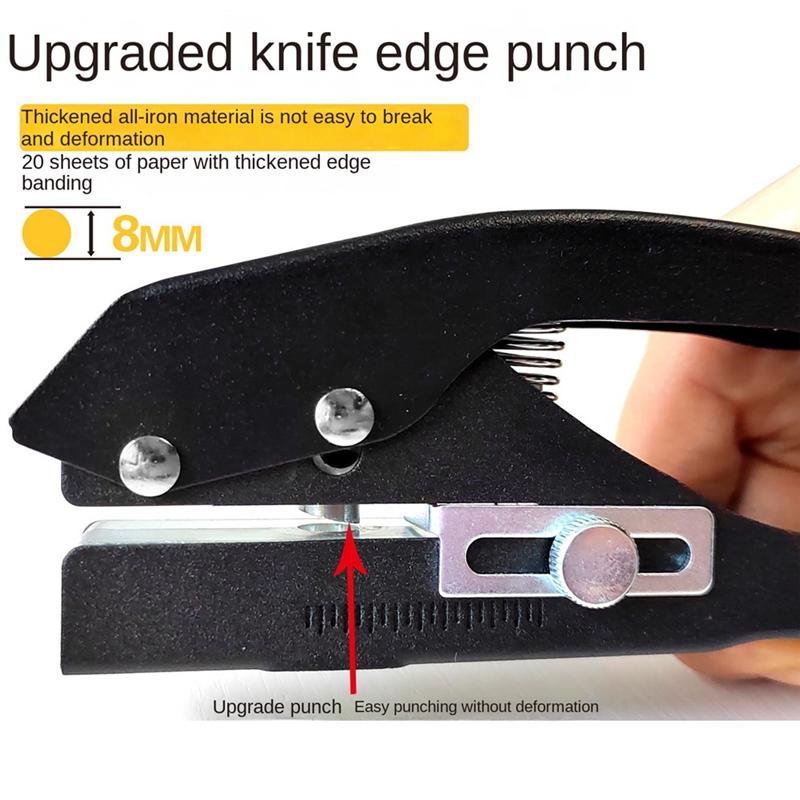 10Mm Circle Hole Punch Paper Punch Hand-Held Round Single Hole Punch For ID Cards PVC Cards Badge Photos Durable