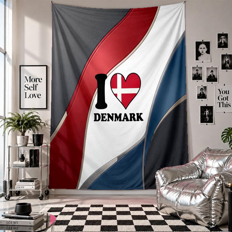 Denmark Football Wall Tapestry Home Decor Wall Hanging Cloth for Bedroom Living Room Background