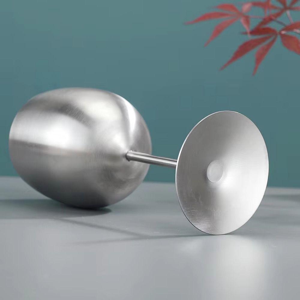 Unbreakable Stainless Steel Goblet Retro Metal Wine Glass Gift Tall Glass Drinking Cup