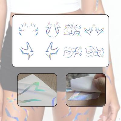 Временные наклейки Наклейки на лицо Съемные 8 листов DIY Реквизит для тела для костюма на вечеринку по случаю дня рождения