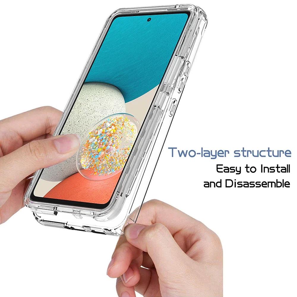Прозрачный противоударный чехол для Samsung Galaxy S25 FE A17 A56 A55 A36 A16 5G A35 A14 A54 A34 A15 S25 edge S24 S22 S23 Ultra Plus