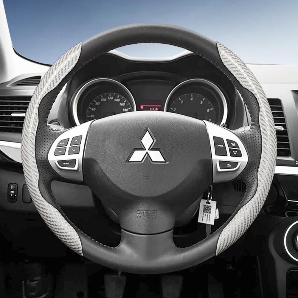 Suitable for Mitsubishi Carbon Fiber Texture Steering Wheel Cover with Segmented Quick-Release Design Triton L200 XpanRvr Xf