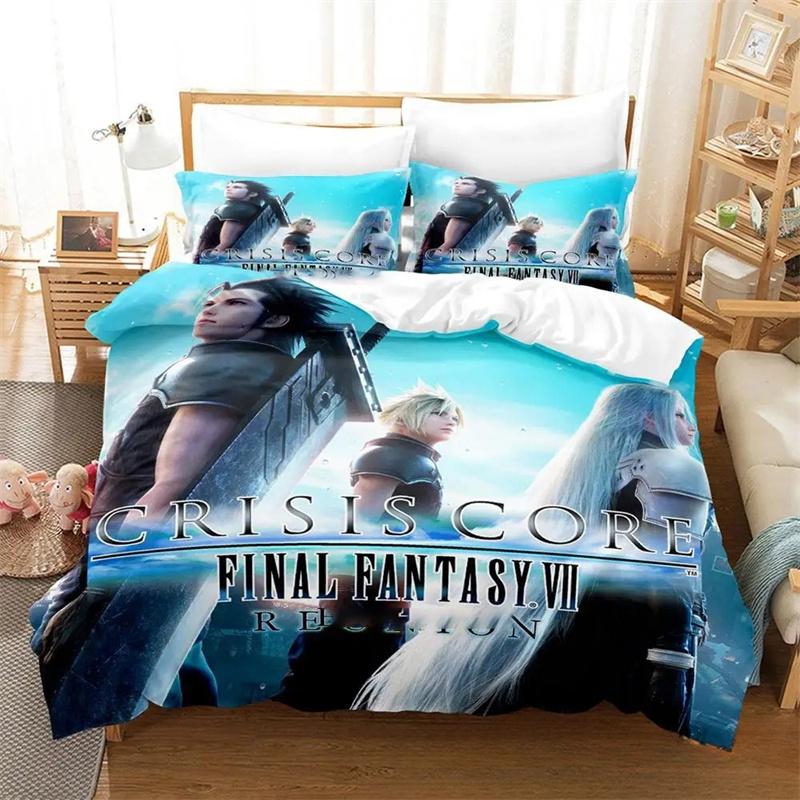 3D Печать Игровой Crisis Core Final Fantasy VII Комплект Постельного Белья Пододеяльник Наволочка, Размер King Queen Twin Для Мальчиков Девочек Взрослых Комплект Постельного Белья Инструмент