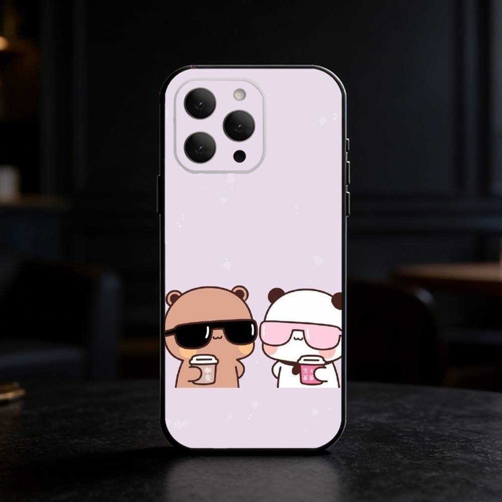 Милый Чехол Для Телефона BuBu DuDu Для iPhone 17,16,15,14,13,12,11 Plus,Pro,Max,Mini Силиконовый черный Мягкий Чехол