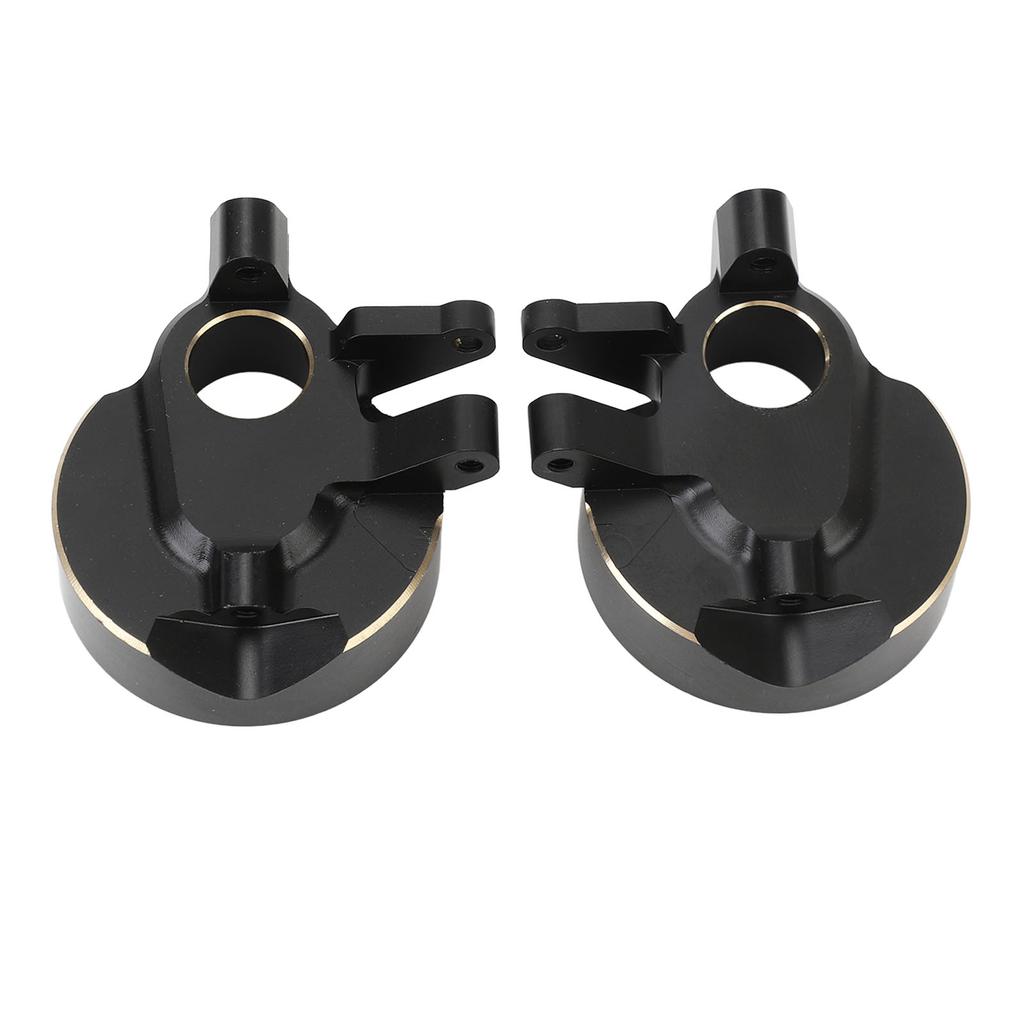 2Pcs RC Steering Knuckles Black Coated Brass Front Steering Knuckles Replacement for Capra SCX10 1/1
