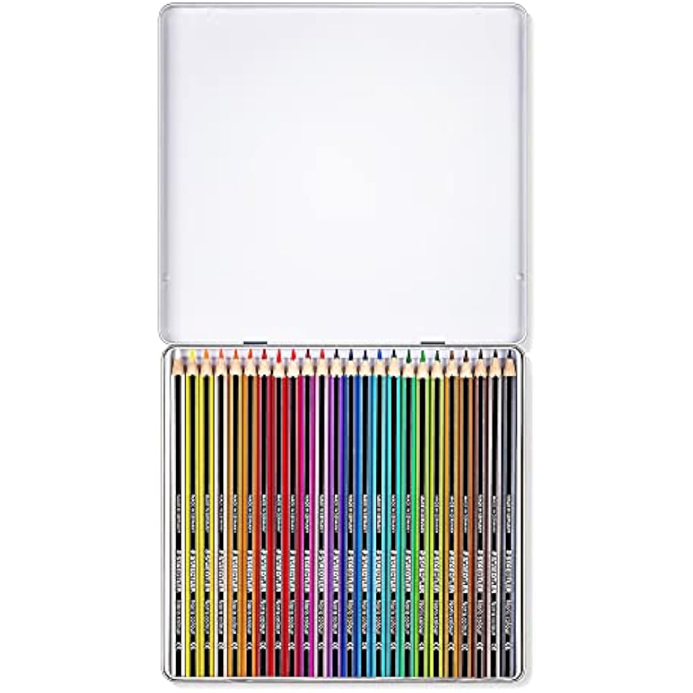 STAEDTLER (STAEDTLER) Colored Pencils, Norris Color, 24 Colors, Metal Case, Oil Based, 1 Set, 185...