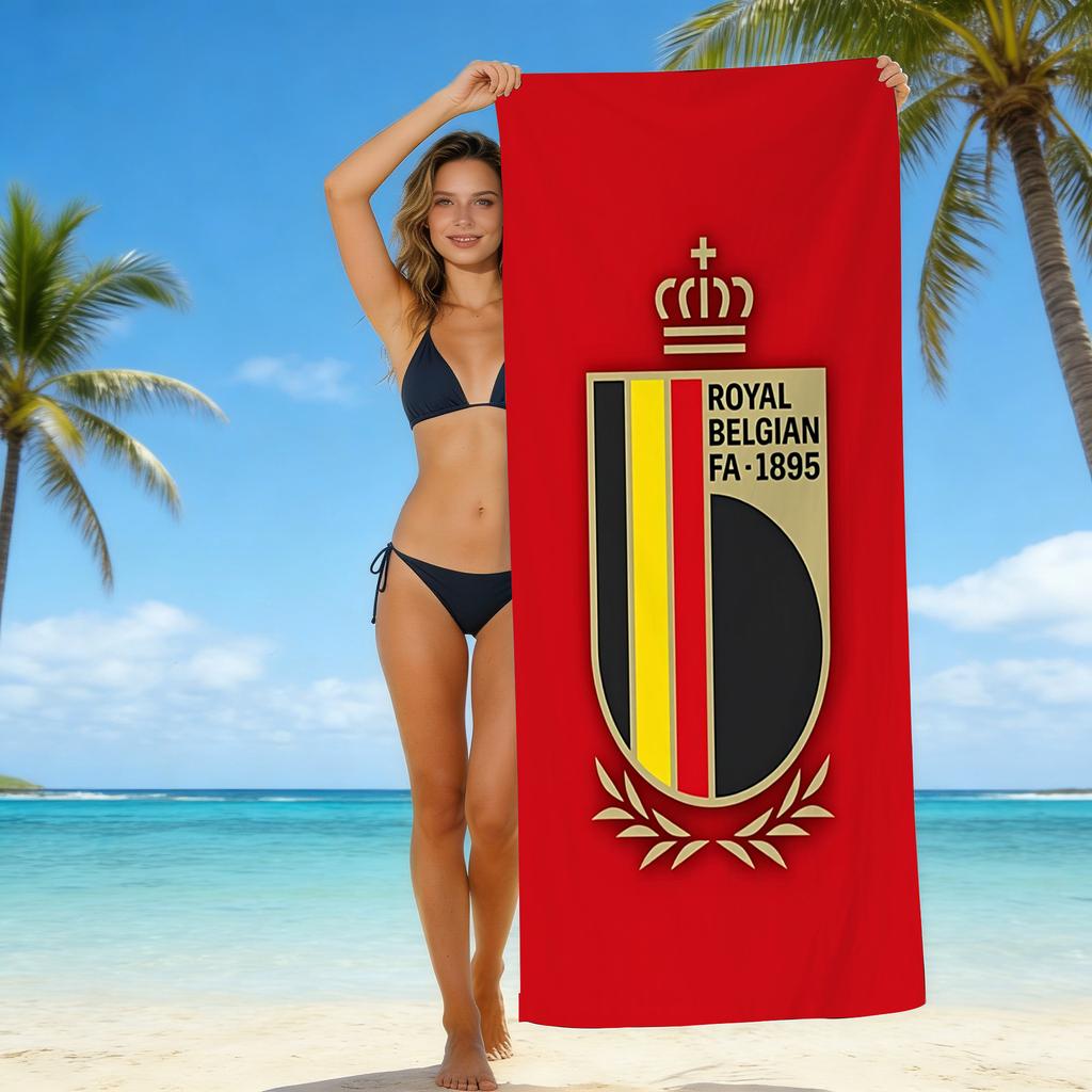 Football Printed Microfiber Beach Towel Quick Dry Absorbent Bath Towel For Seaside Swimming