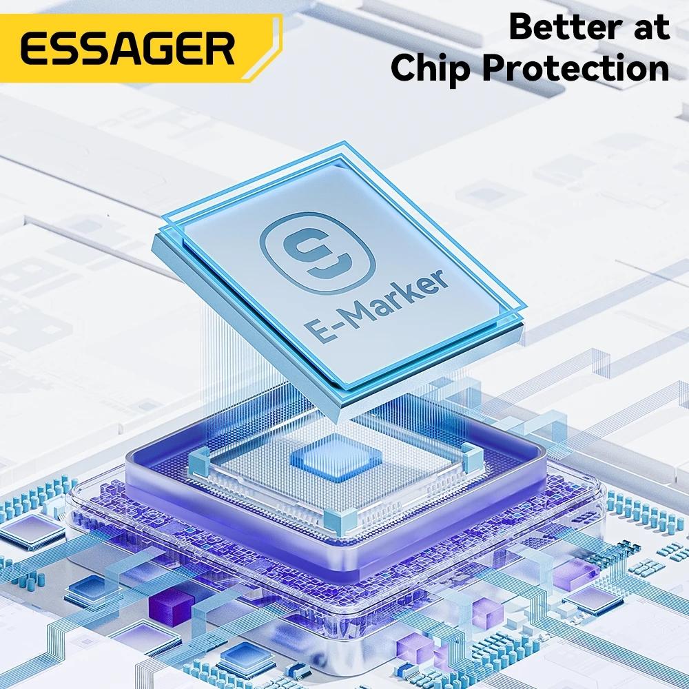 Essager 100 Вт PD USB C Type C кабель для быстрой зарядки зарядный кабель USB-C 5A TypeC кабель для Huawei Macbook Samsung Xiaomi POCO