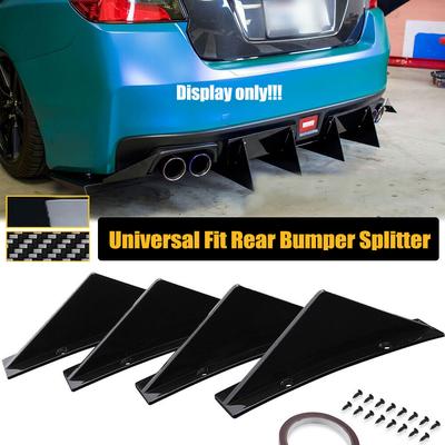 4 шт. Универсальный для Subaru WRX STI Impreza Forester Legacy 2000-2022 автомобильный задний бампер, диффузор для губ, спойлер с плавниками акулы