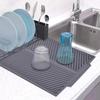 Drying Pad Draining Board Mat Silicone Countertop Mat Durable Heat Drainer Tray Cup