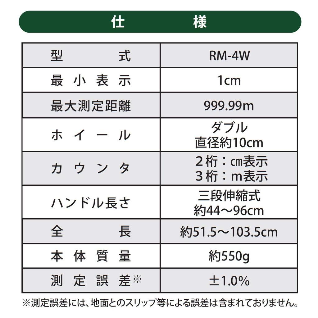 Niigata Seiki SK Road Counter 2 Wheel Type 1cm ~ 999.99m Wheel 10cm RM-4W