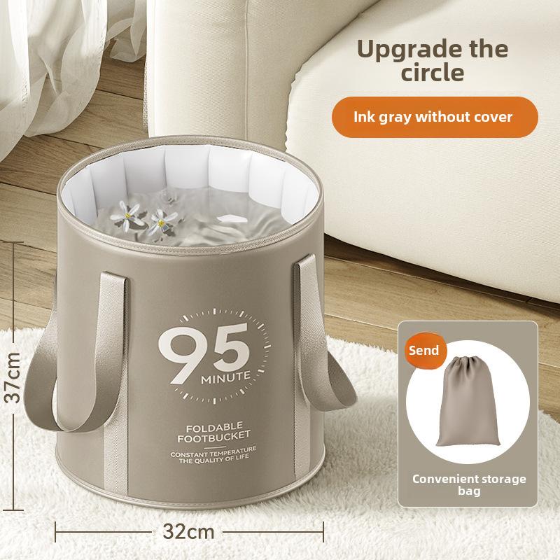 Портативная складная ванна для ног, складное ведро для спа-ванны для ног с крышкой, глубокое замачивание для дома и путешествий
