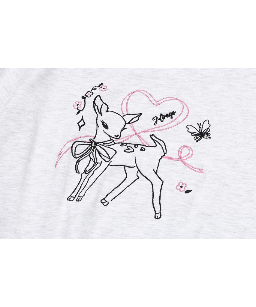 CPGN STUDIO Футболка с коротким рукавом Dear Bloom Crop Меланжевый белый