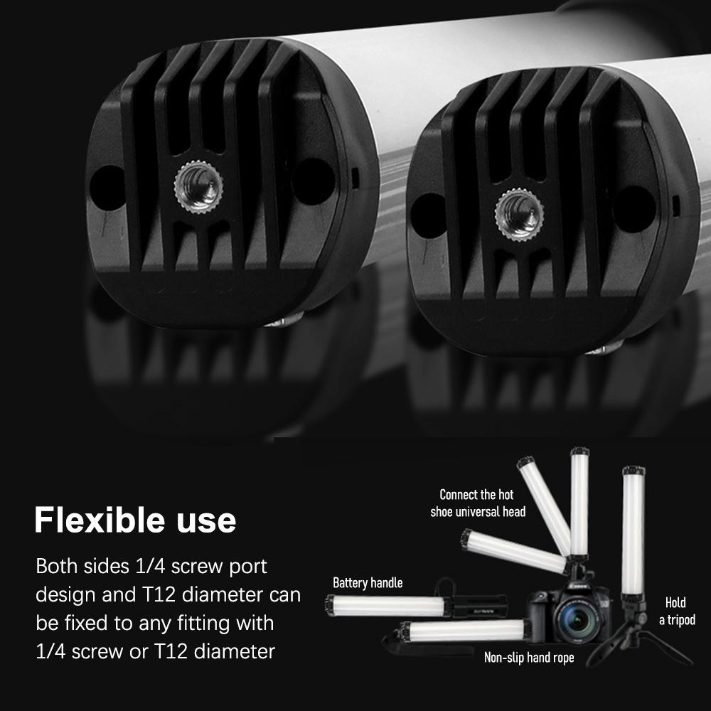 RGB Handheld Photography Lamp Dimmable LED Light Portable Vlog Light with 2000mAh Battery 49 RGB Modes Adjustable Music