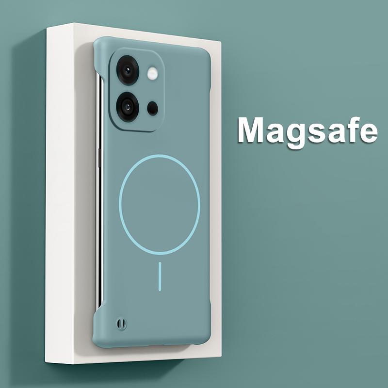 Однотонный безрамочный магнитный чехол для телефона для OnePlus 13T 13R 13 12R Ace 5 3 Тонкий противоударный жесткий ПК чехол для беспроводной зарядки