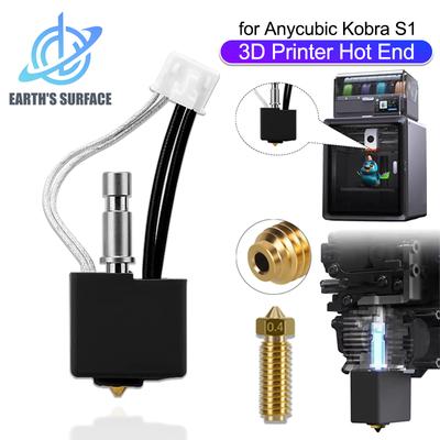 Запчасти для 3D-принтера для Anycubic Kobra S1 Combo Hotend Kobra S1C Комплект горячего конца Сопло 0.2 0.4 0.6 0.8 мм Термистор хотенда Kobra S1