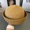 Французские винтажные береты с подвернутым краем Соломенные плетеные шляпы моряка Купольные регулируемые трендовые ведро Женские пляжные шляпы для защиты от солнца