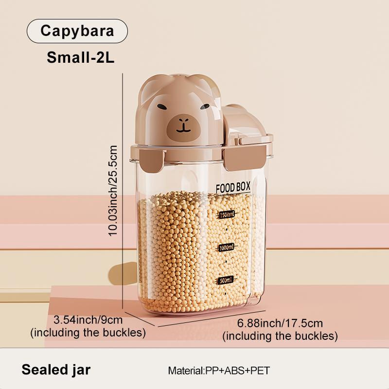 UFORU Animal-Shaped Grain Canister – Food-Grade Kitchen Sealed Pantry Organizer