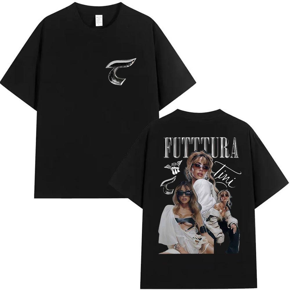Singer TINI STOESSEL Futtura Tour New Album 2026 Graphic Tshirts Men Women Fashion Harajuku Short Sleeve Cotton Tees streetwear