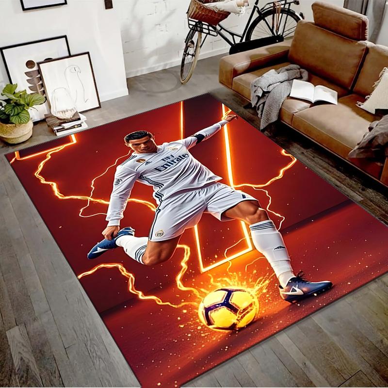 1pc Number 7 Soccer Design Printed Area Rug Carpet for Bedroom Living Room Home Decor Rugs Mat Non Slip Mat Rug for Bedside