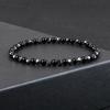 4 мм браслет с бусинами неправильной формы, гематит, мужские эластичные украшения ручной работы, черный лавовый камень, подвески, браслеты для женщин, подарки дружбы