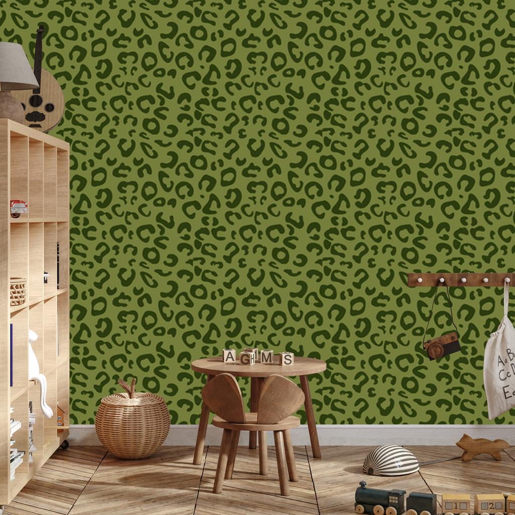Olive Green Leather Wallpaper for Living Room and Bedroom 50x1000