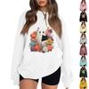 Women's Pullover Dropped Shoulder Halloween Print Sports Sweatshirt Top
