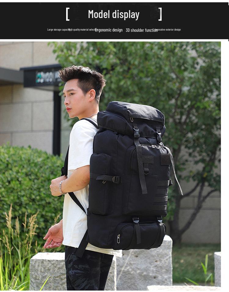 Водонепроницаемый походный рюкзак камуфляжной расцветки для улицы объемом 80 л - Большая вместимость для путешествий, кемпинга и спорта