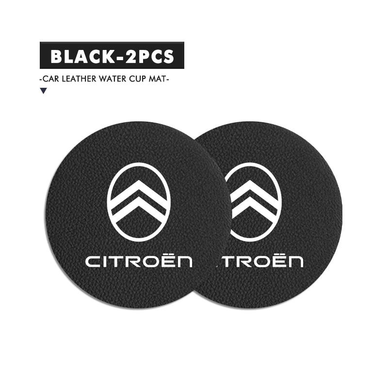 2Pcs Car Coaster Water Cup Holder Pad Non-Slip Mat Accessories For Citroen C5 C1 C2 C6 C4L DS3 DS4 DS5 C-Elysee Grand Berlingo