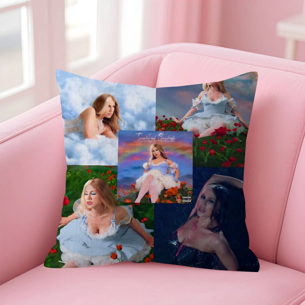 Singer SSlayyyter Worst Girl in America  Pillow Cover for Bedroom Room and Living Room Sofa Decorative Cushion Cover