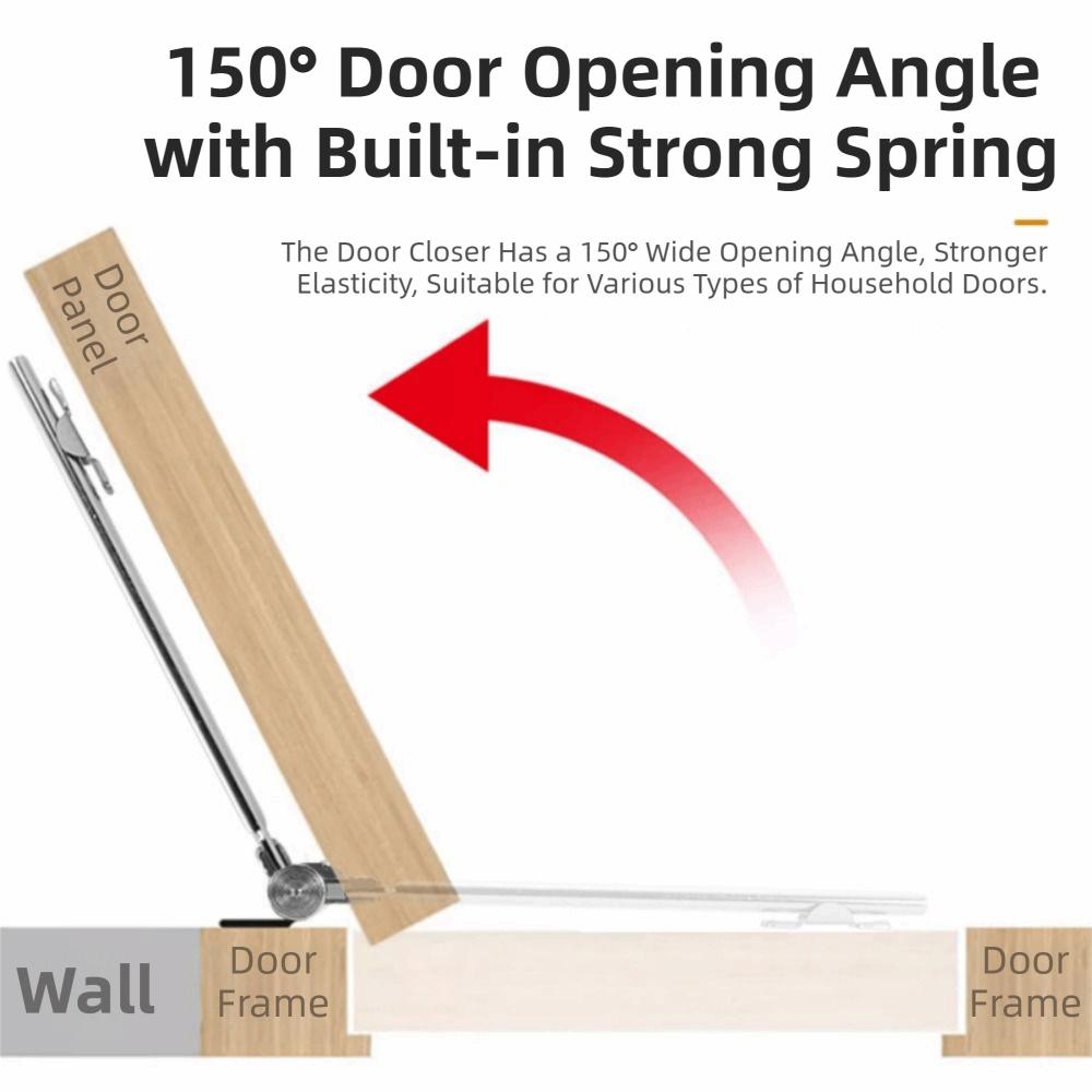 Adjustable Door Closing Device Stainless Steel Door Closing Hinge Automatic Door Closer Household