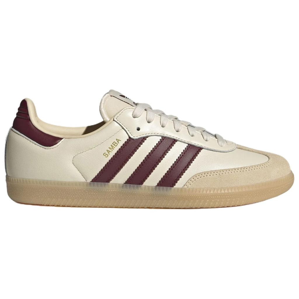 adidas Мужские кроссовки Samba OG Wonder White Shadow Red Gum, кремовый цвет, модель JS3830