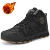 Мужские высокие зимние ботинки 2024 года, зимние теплые ботинки большого размера 46 из хлопка, нескользящие, плюшевые, со шнуровкой, непромокаемые, хлопковые ботинки