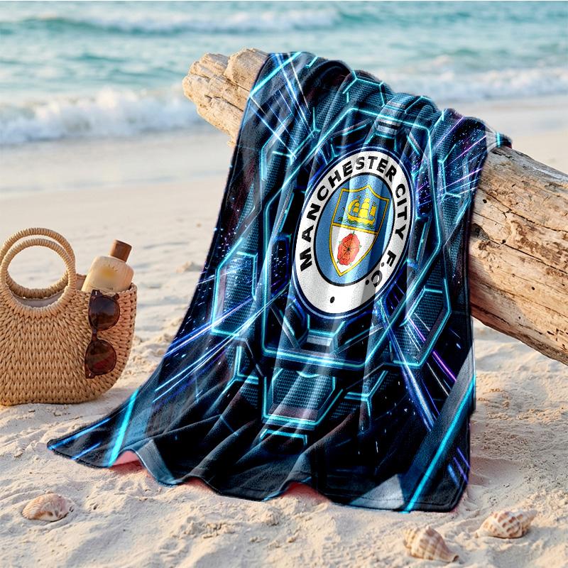 Manchester City Print Microfiber Beach Towel Quick Dry Absorbent Large Towel For Beach Swimming Travel